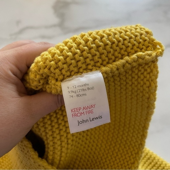 John Lewis Marigold Knit Cardigan Sweater Size 9-12 Months - Picture 6 of 8